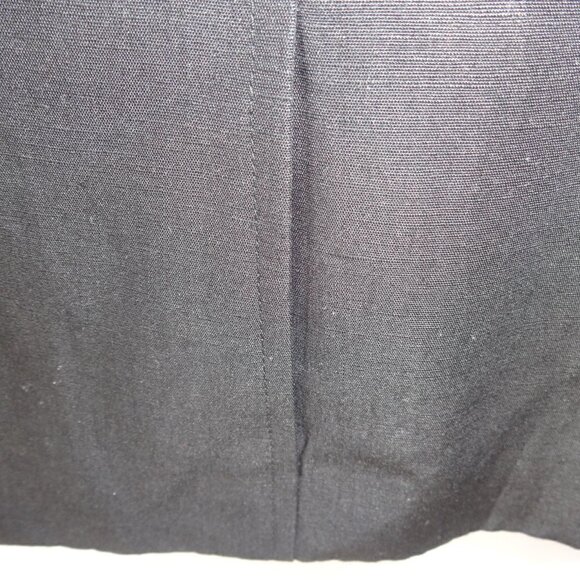 Renee Rowan black linen/nylon waist coat made in USA 16  zip up 2 front pockets - Picture 7 of 9